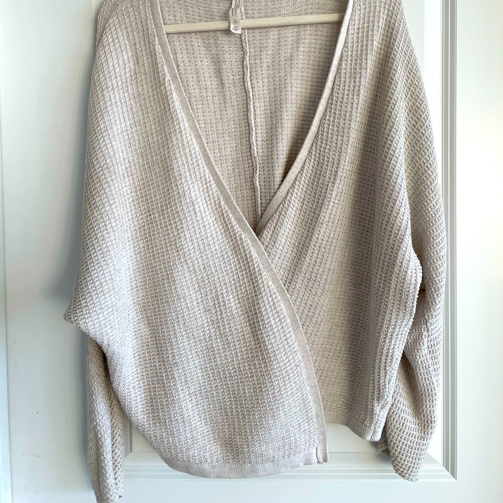 OVERSIZED WAFFLE KNIT OPEN FRONT CARDIGAN 🤍